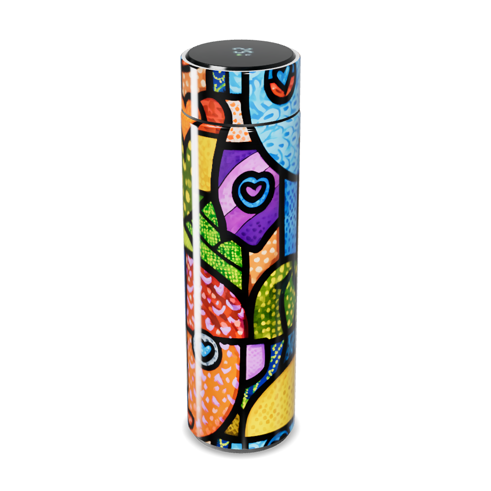 Garrafa Térmica Touch - Colorida com Estampa Artística