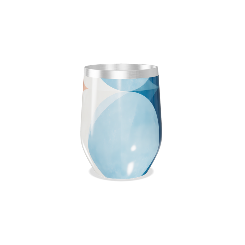 Copo Térmico Slim - Estampado Azul e Bege