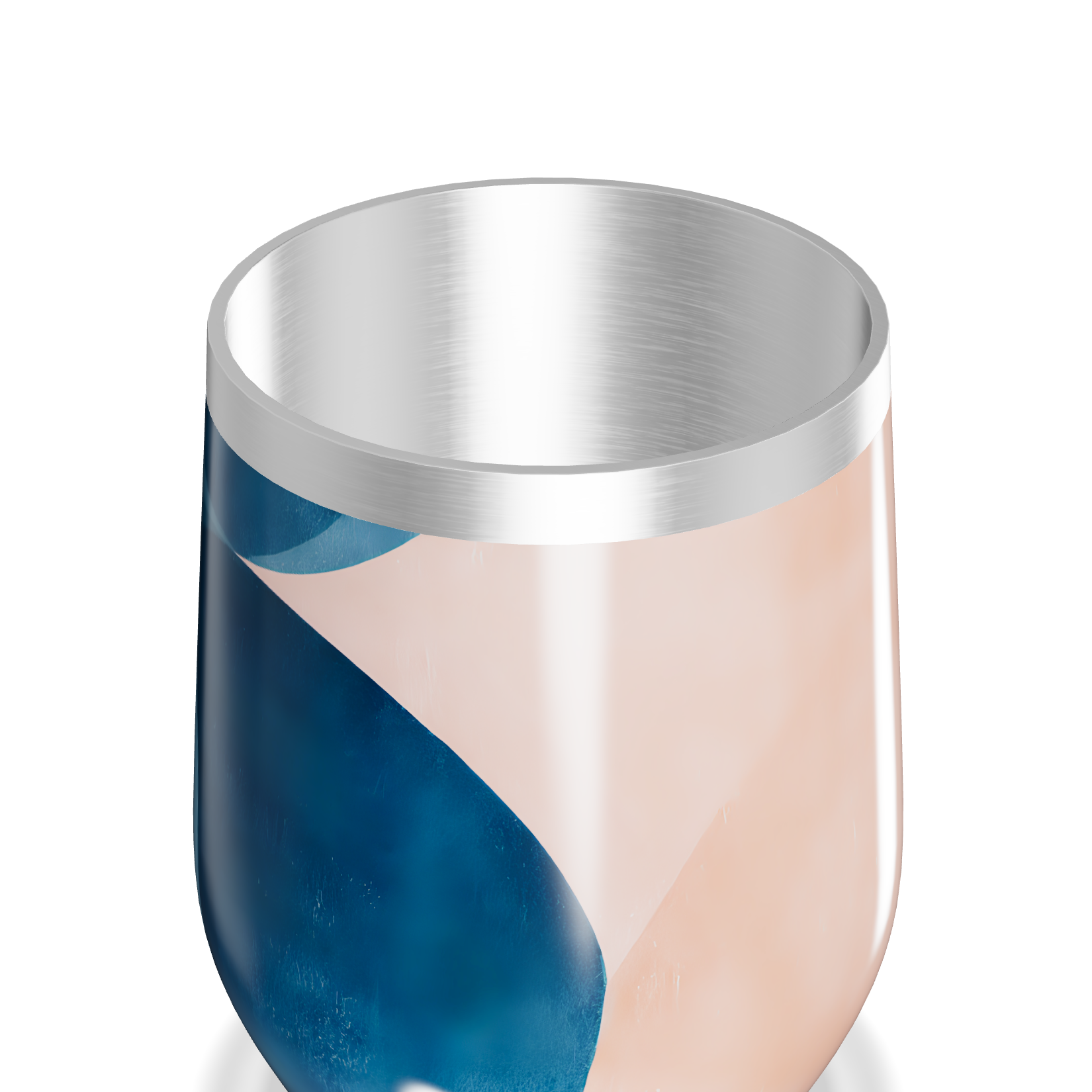 Copo Térmico Slim - Estampado Azul e Bege