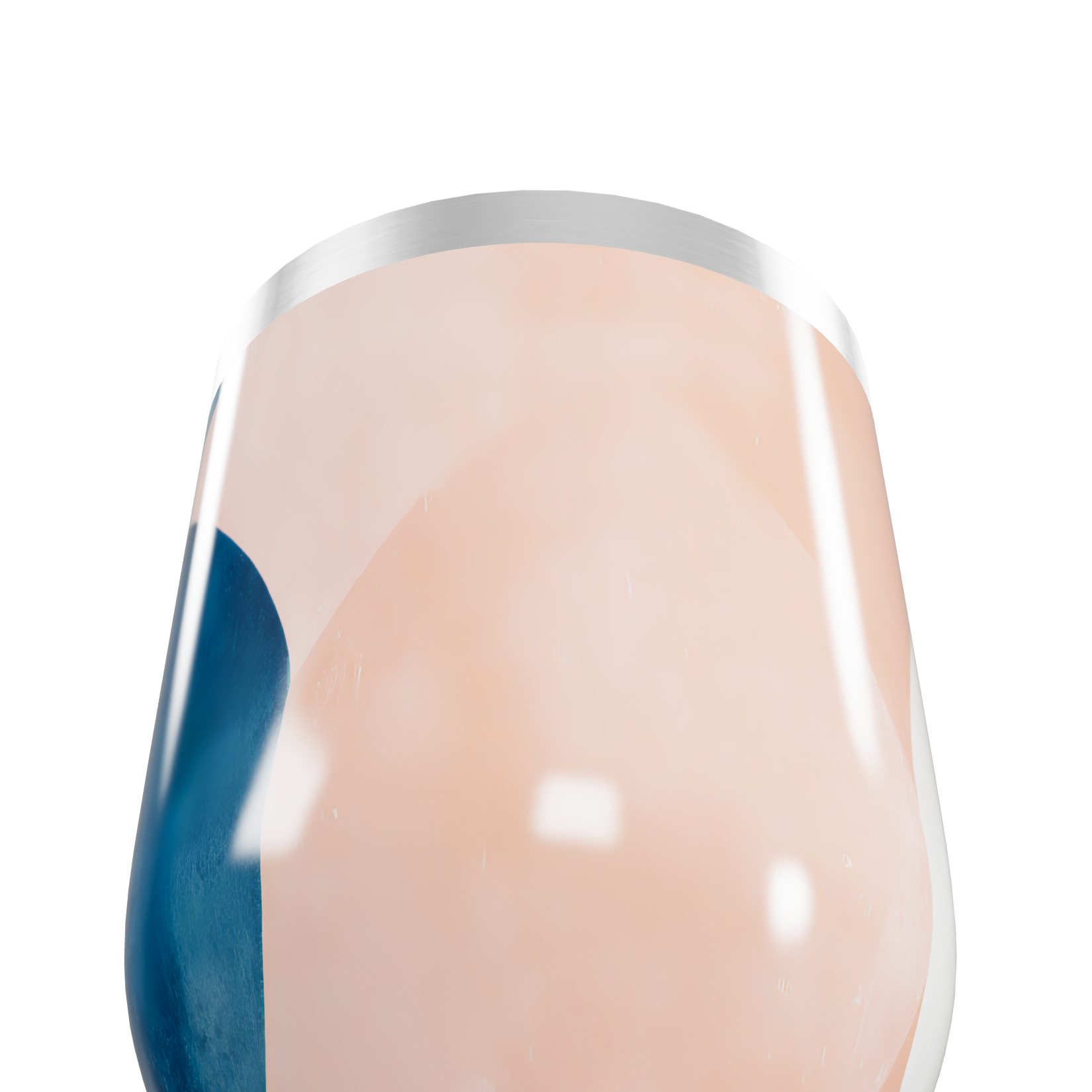 Copo Térmico Slim - Estampado Azul e Bege