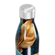 Garrafa Inox - Estampa Folhas Azul e Dourado
