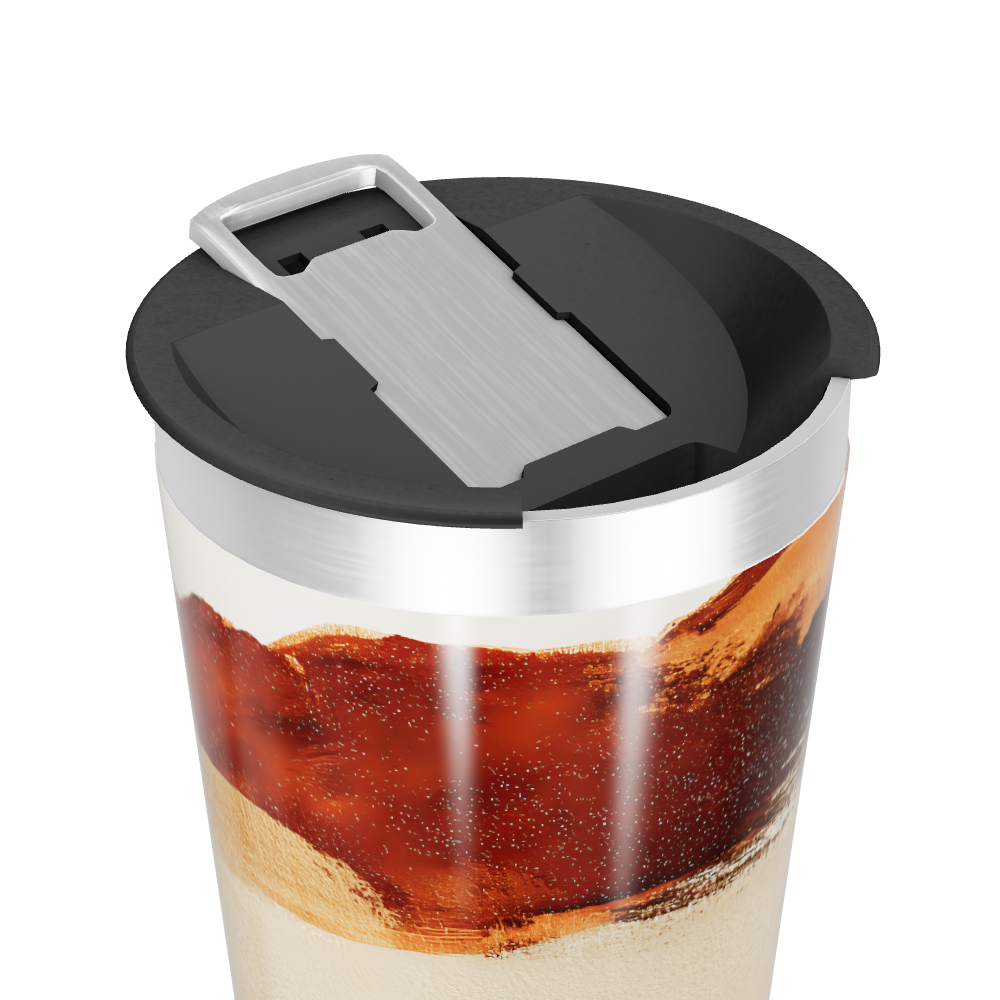 Copo Térmico - Aço Inox Pintura Abstrata