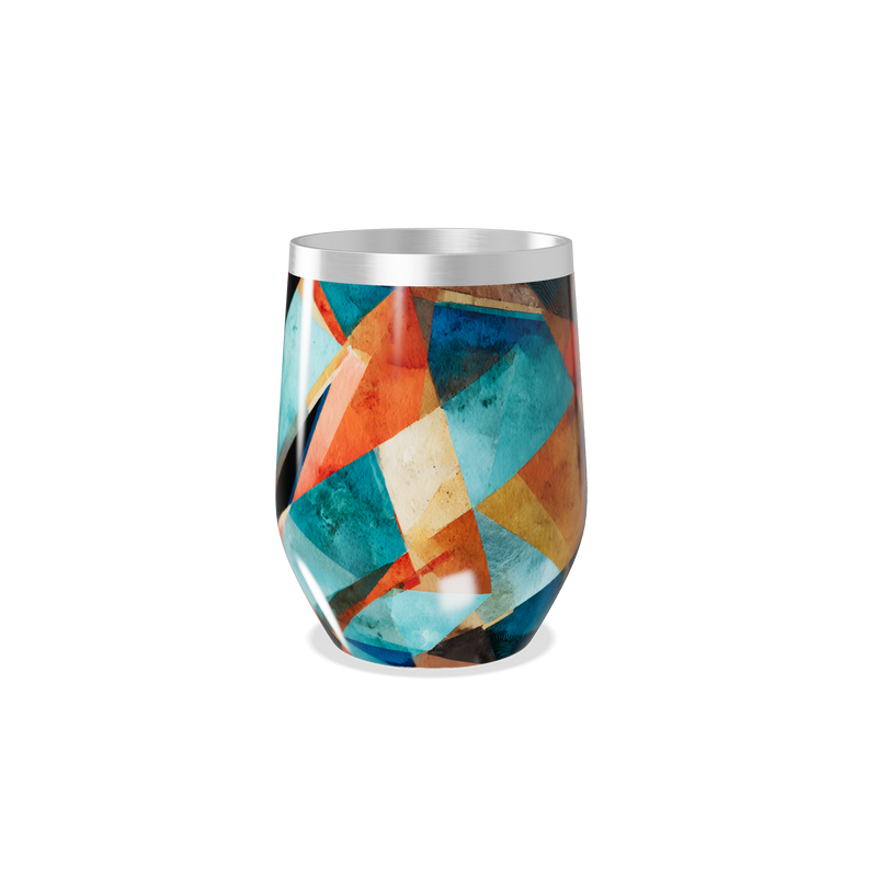 Copo Térmico Slim - Colorido Geométrico Inox
