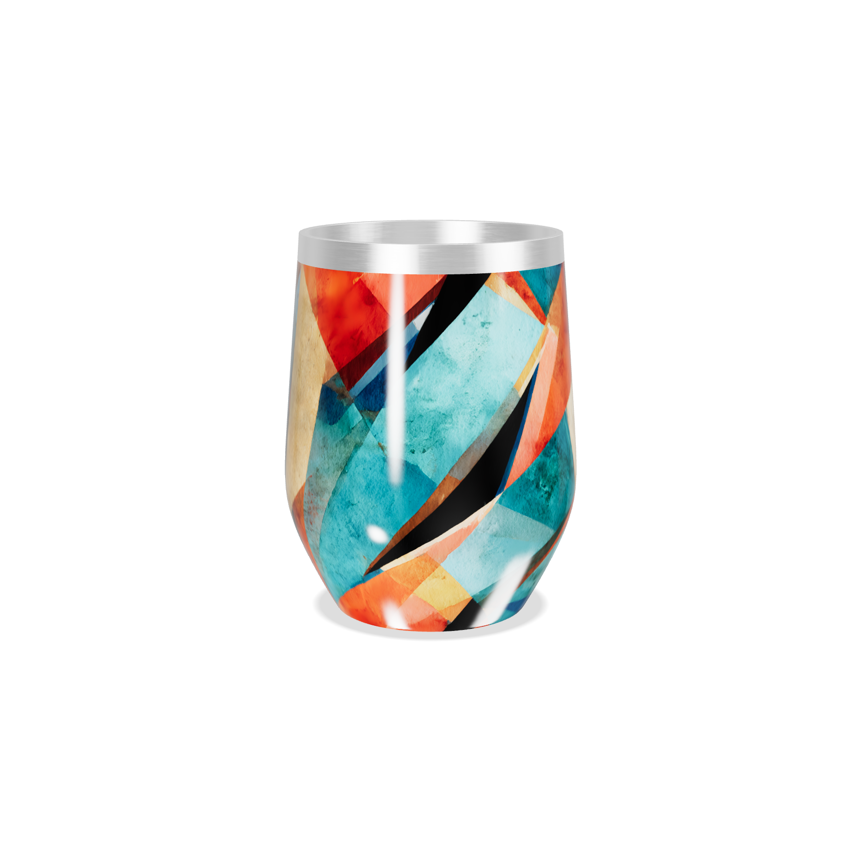 Copo Térmico Slim - Colorido Geométrico Inox
