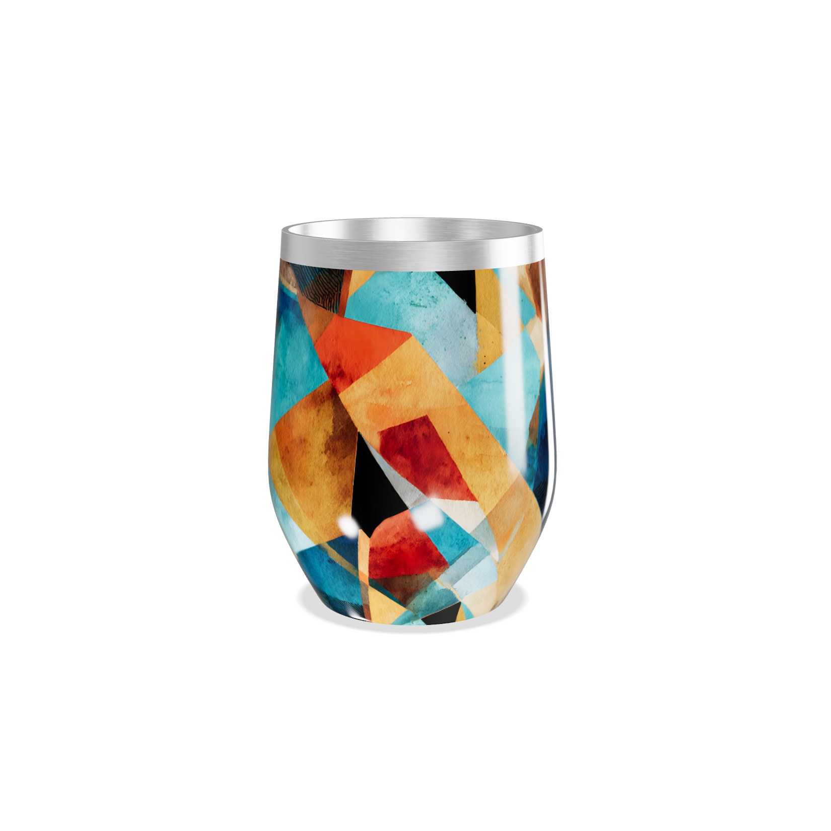 Copo Térmico Slim - Colorido Geométrico Inox