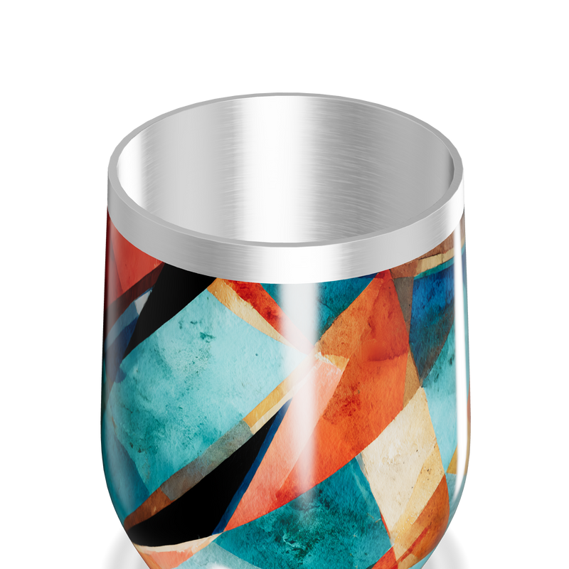 Copo Térmico Slim - Colorido Geométrico Inox