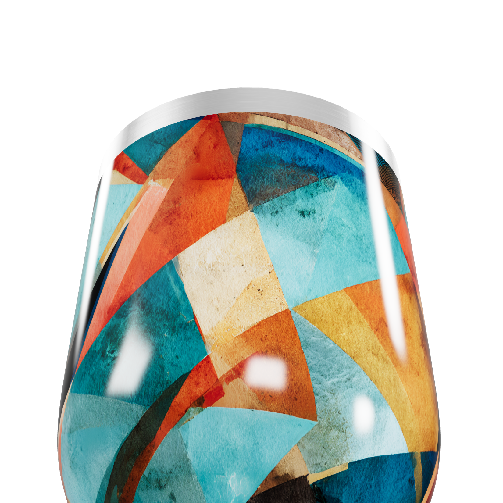 Copo Térmico Slim - Colorido Geométrico Inox