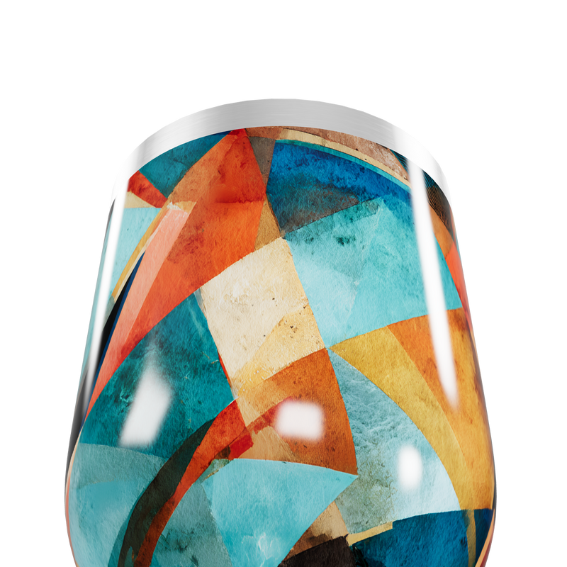 Copo Térmico Slim - Colorido Geométrico Inox