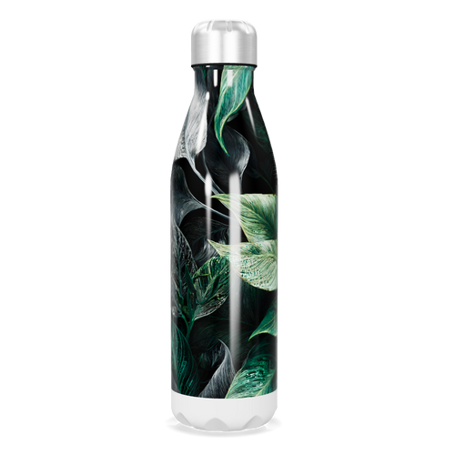 Garrafa Inox Folhagem Verde