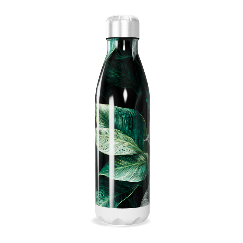 Garrafa Inox Folhagem Verde