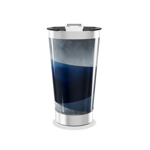 Copo Térmico - Azul com Tampa Aço Inox