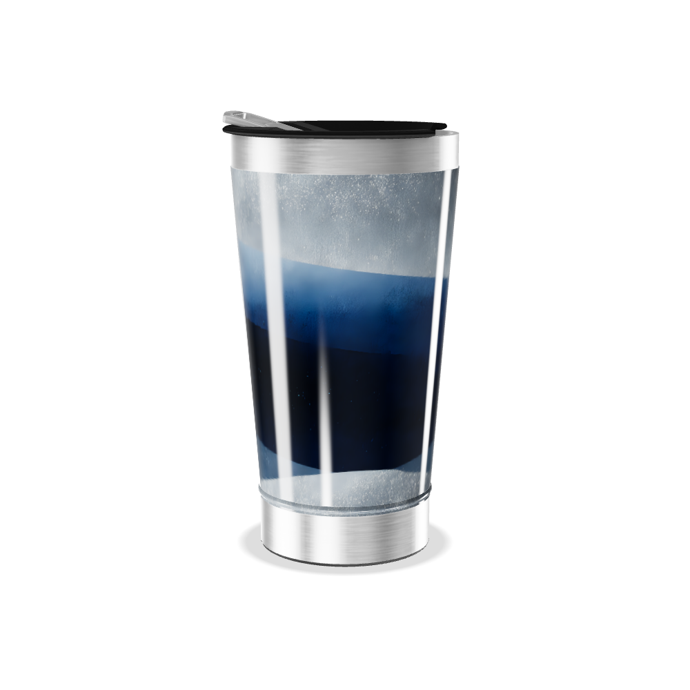 Copo Térmico - Azul com Tampa Aço Inox