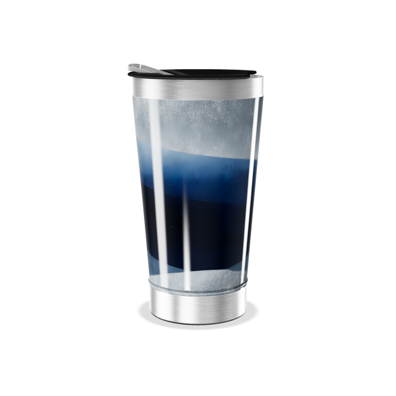 Copo Térmico - Azul com Tampa Aço Inox