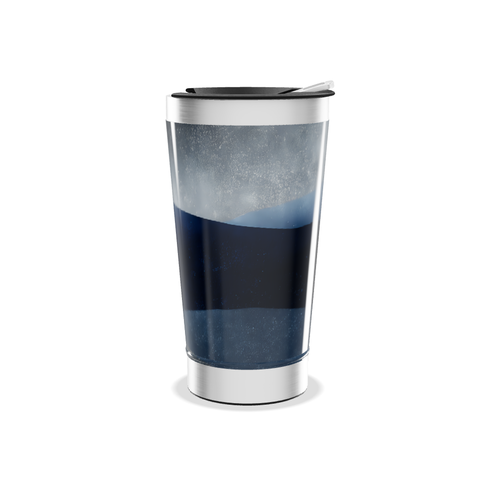 Copo Térmico - Azul com Tampa Aço Inox