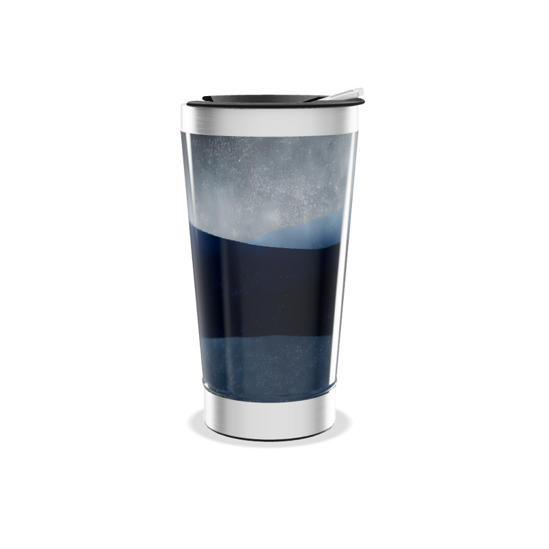 Copo Térmico - Azul com Tampa Aço Inox