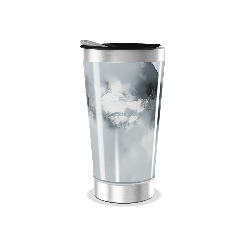 Copo Térmico - Estampa Abstrata Cinza
