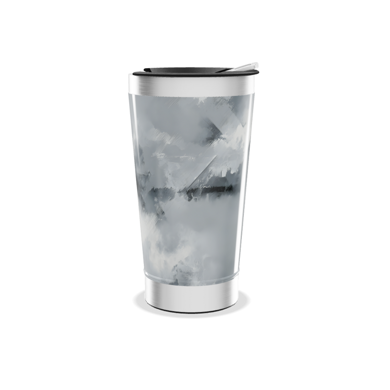 Copo Térmico - Estampa Abstrata Cinza