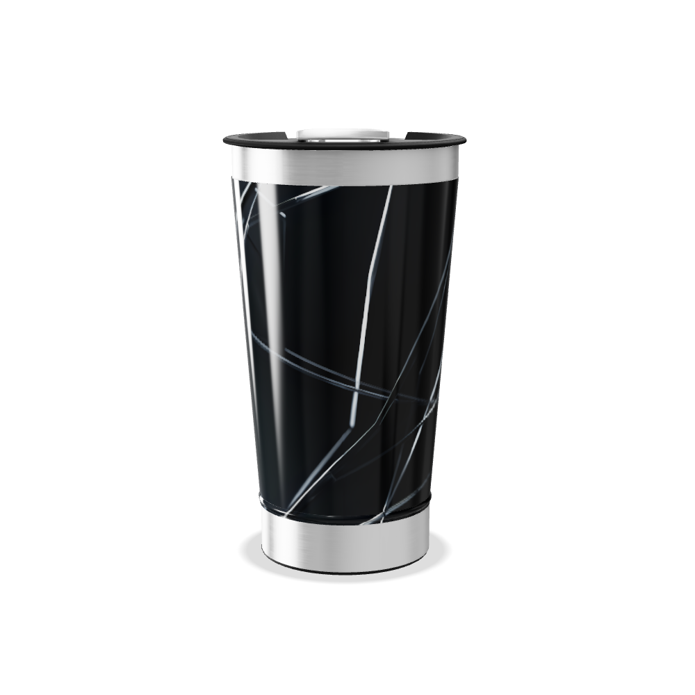Copo Térmico - Preto com Linhas Geométricas