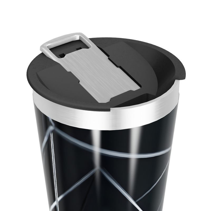 Copo Térmico - Preto com Linhas Geométricas