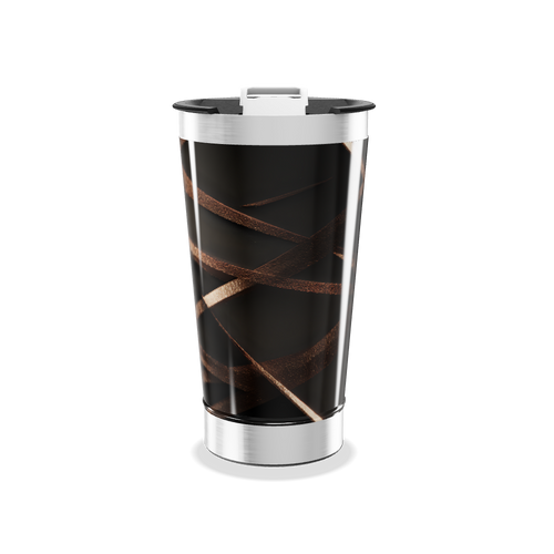 Copo Térmico - Preto Design Listrado