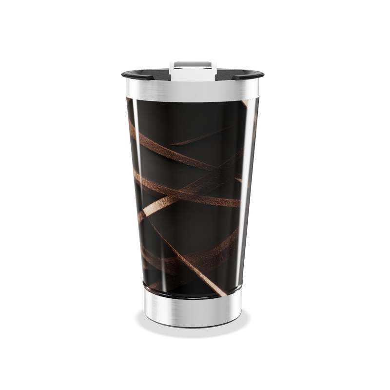 Copo Térmico - Preto Design Listrado