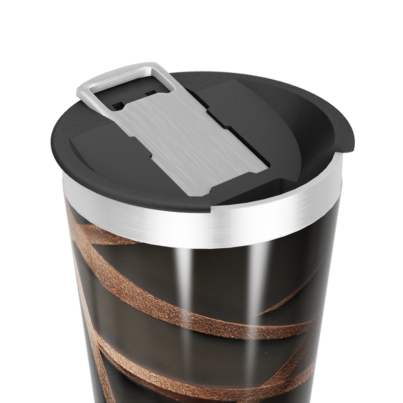 Copo Térmico - Preto Design Listrado