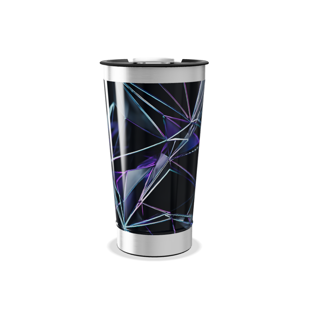 Copo Térmico - Preto com Detalhes Azuis