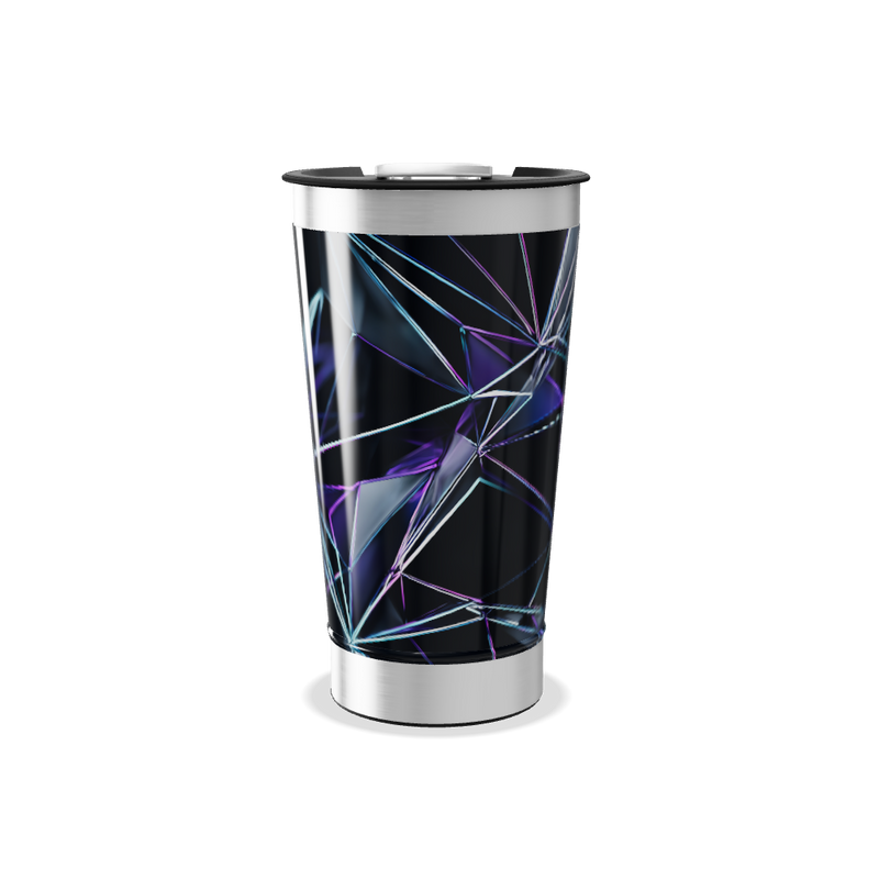 Copo Térmico - Preto com Detalhes Azuis