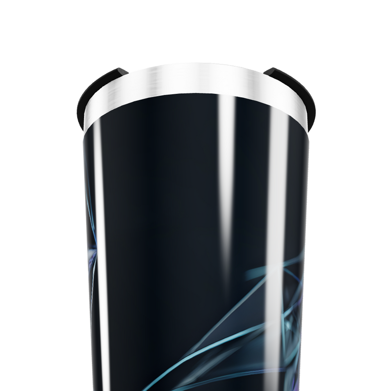 Copo Térmico - Preto com Detalhes Azuis