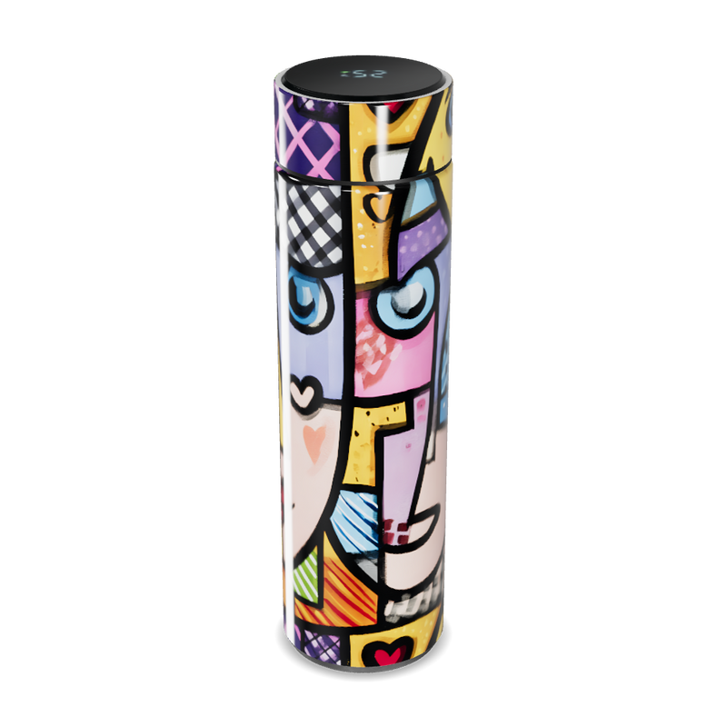 Garrafa Térmica Touch - Estampa Colorida Artística