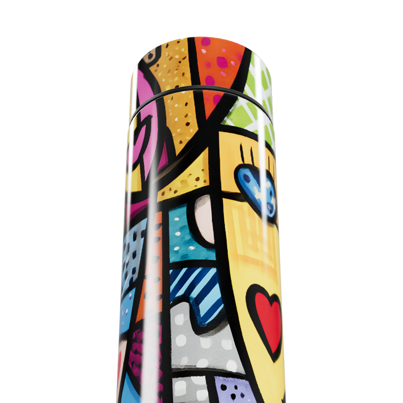 Garrafa Térmica Touch - Estampa Colorida Artística