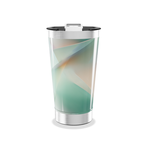 Copo Térmico - Design Geométrico Verde