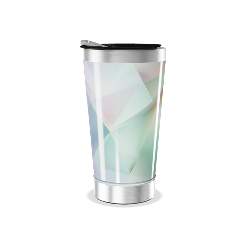 Copo Térmico - Design Geométrico Verde