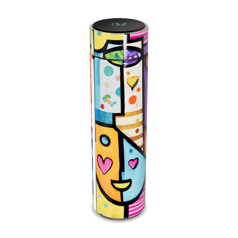 Garrafa Térmica Touch - Estampa Arte Colorida