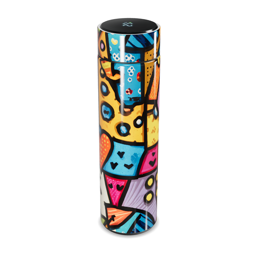 Garrafa Térmica Touch - Estampa Colorida Artística