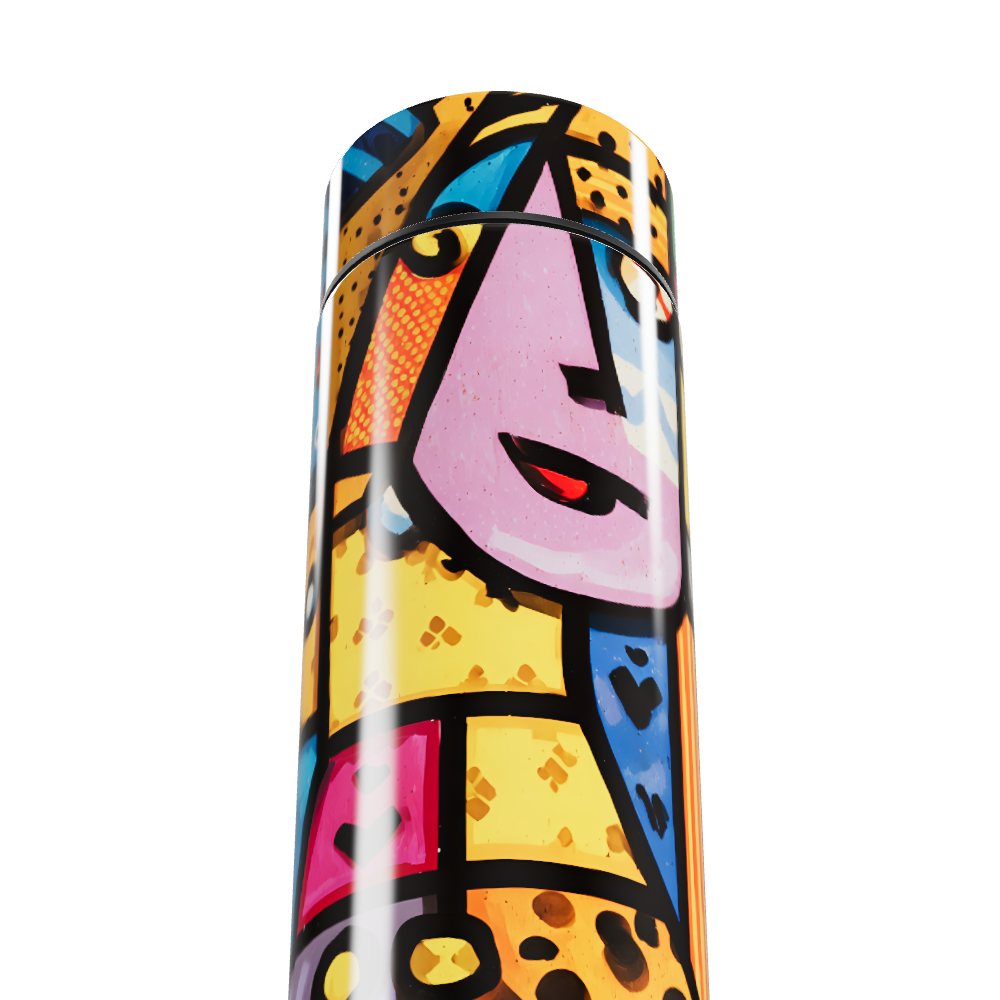 Garrafa Térmica Touch - Estampa Colorida Artística