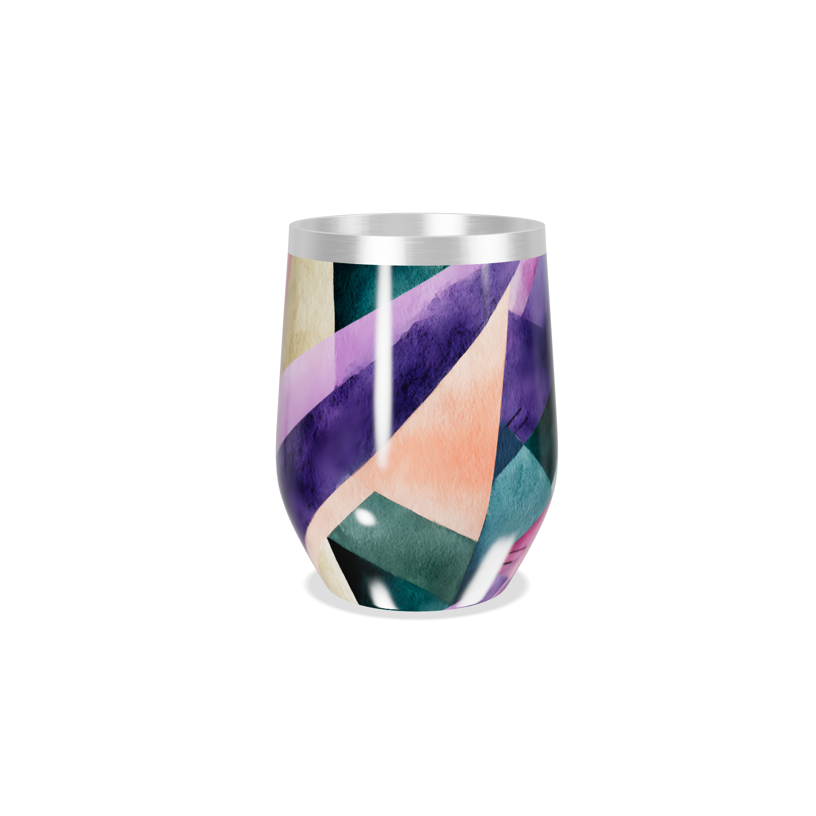 Copo Térmico Slim - Estampa Geométrica Colorida