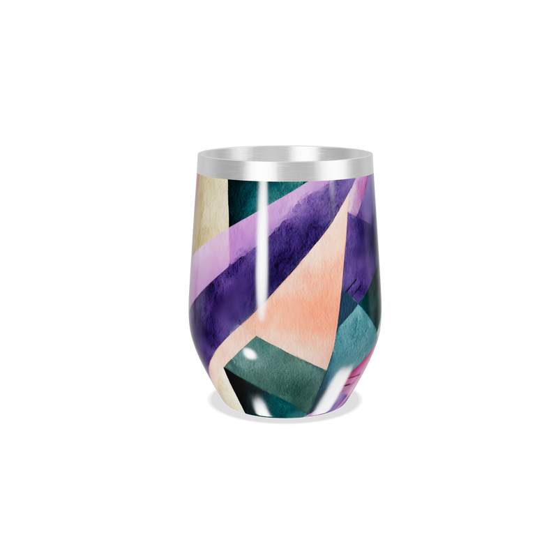 Copo Térmico Slim - Estampa Geométrica Colorida