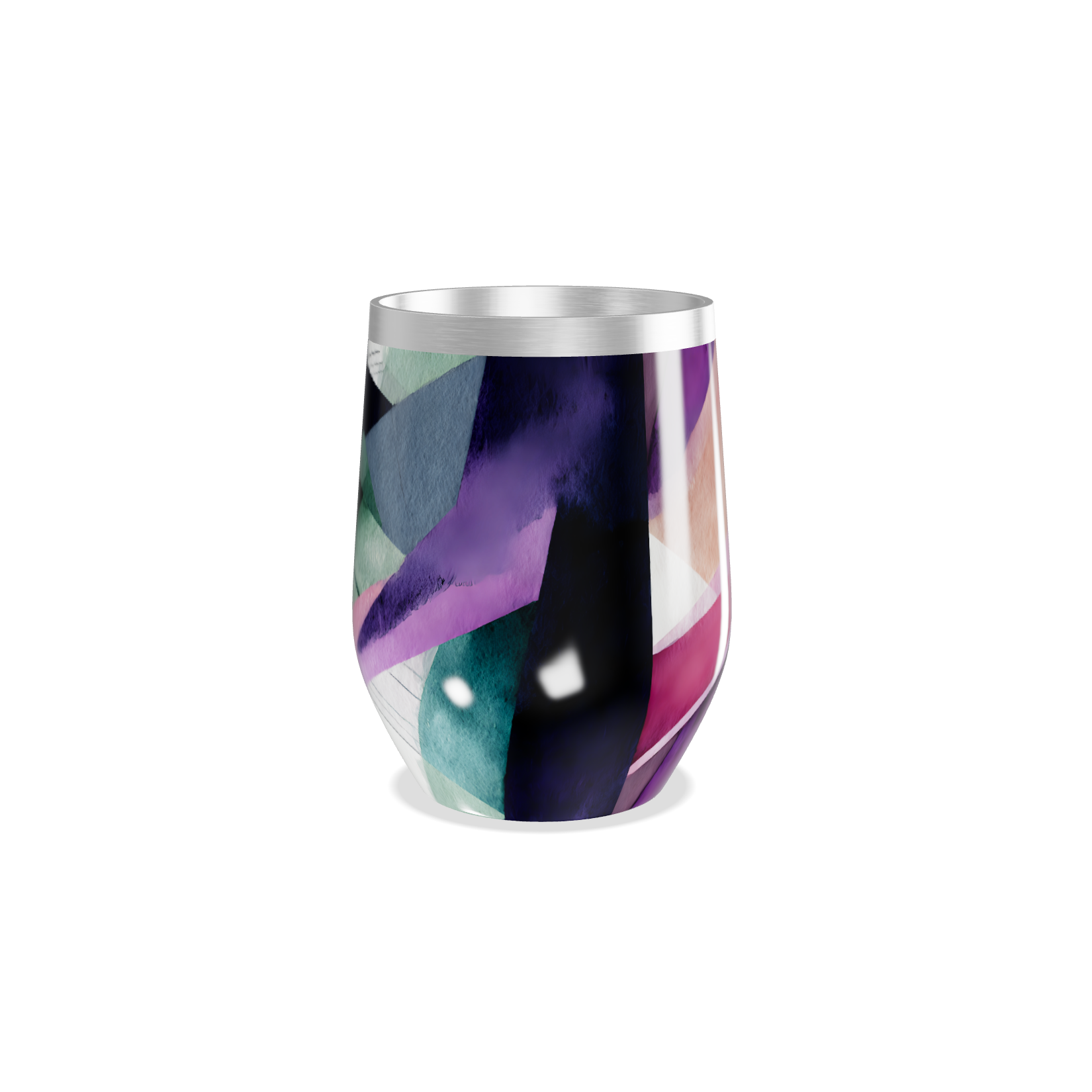 Copo Térmico Slim - Estampa Geométrica Colorida