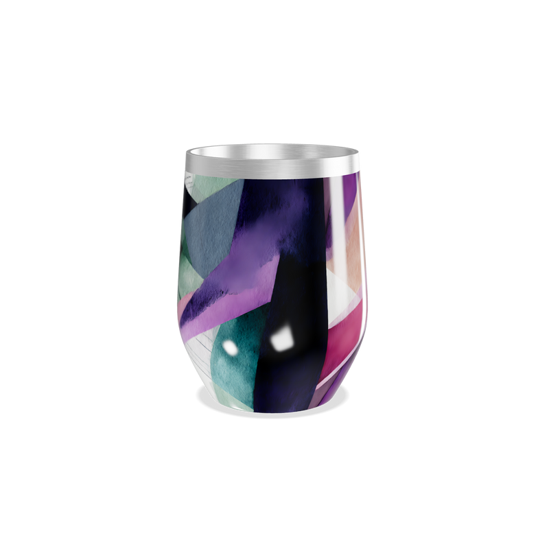 Copo Térmico Slim - Estampa Geométrica Colorida