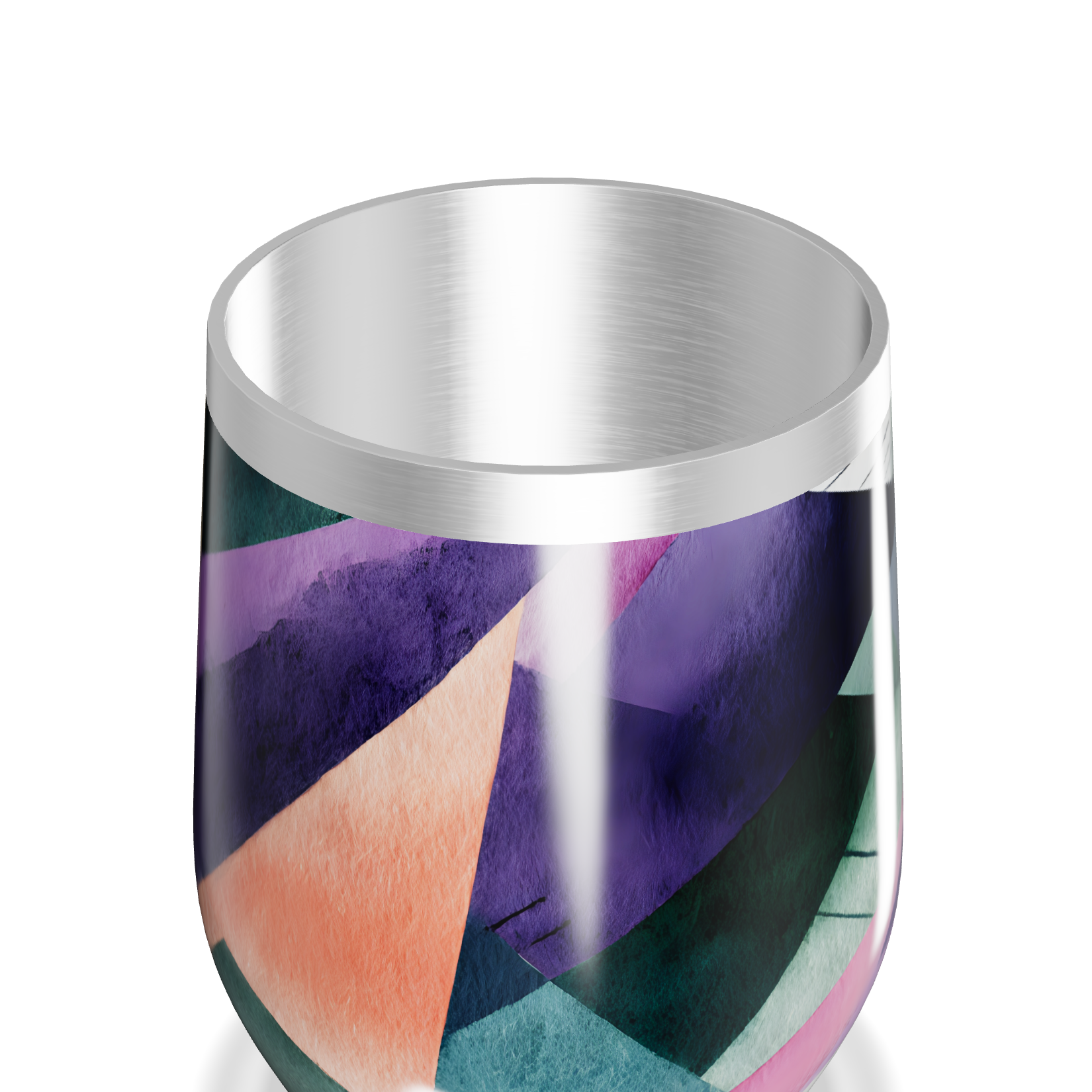 Copo Térmico Slim - Estampa Geométrica Colorida