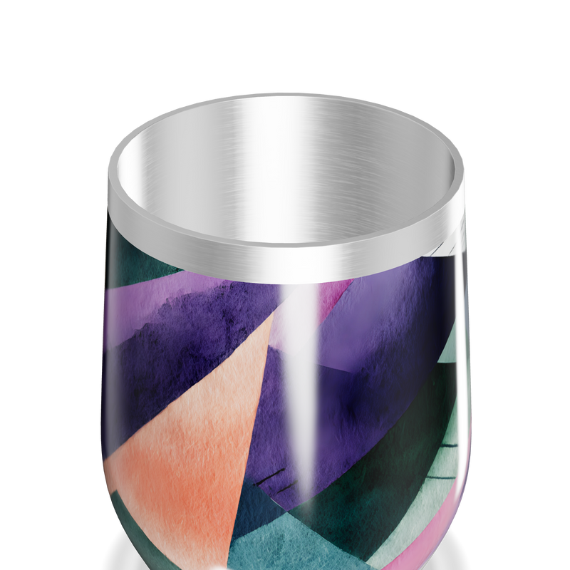 Copo Térmico Slim - Estampa Geométrica Colorida