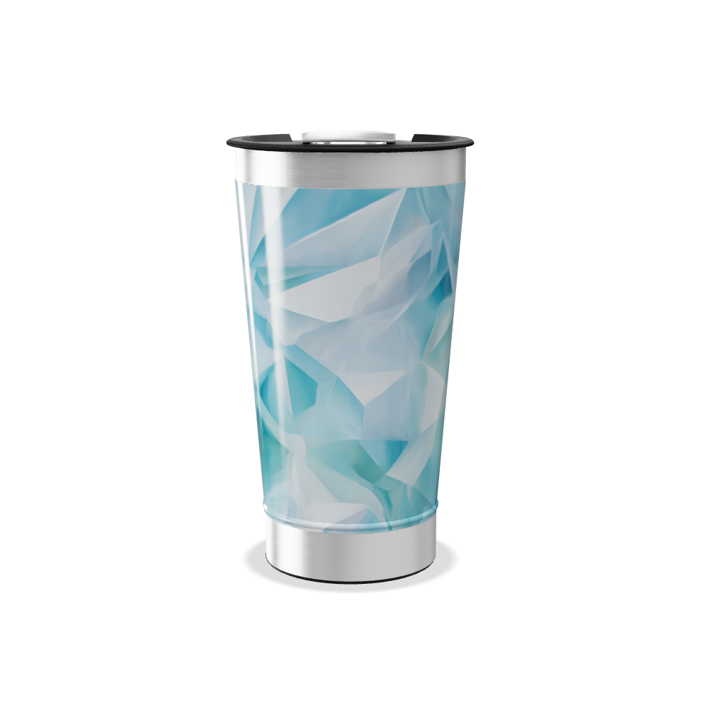 Copo Térmico - Azul Geométrico Aço Inox