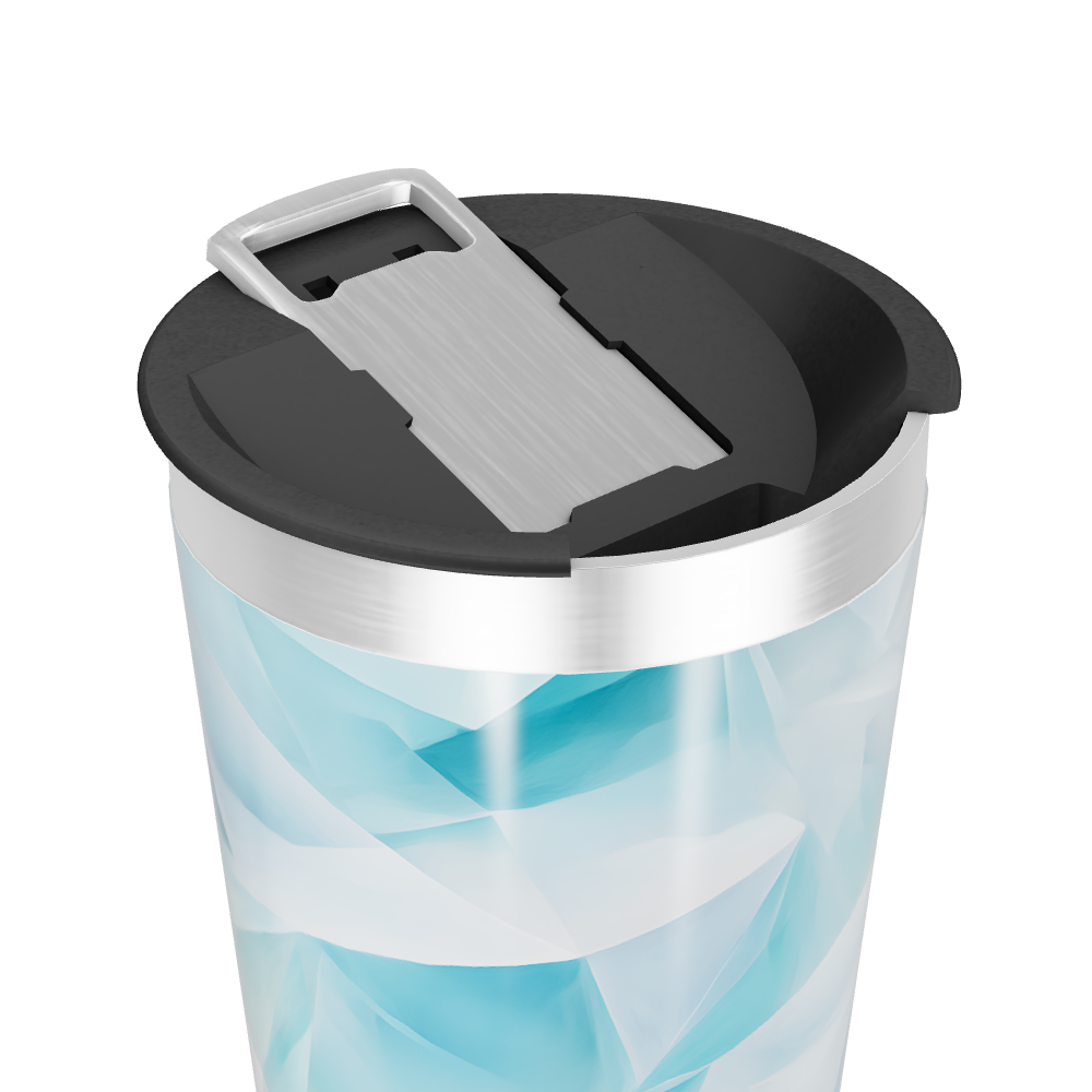 Copo Térmico - Azul Geométrico Aço Inox