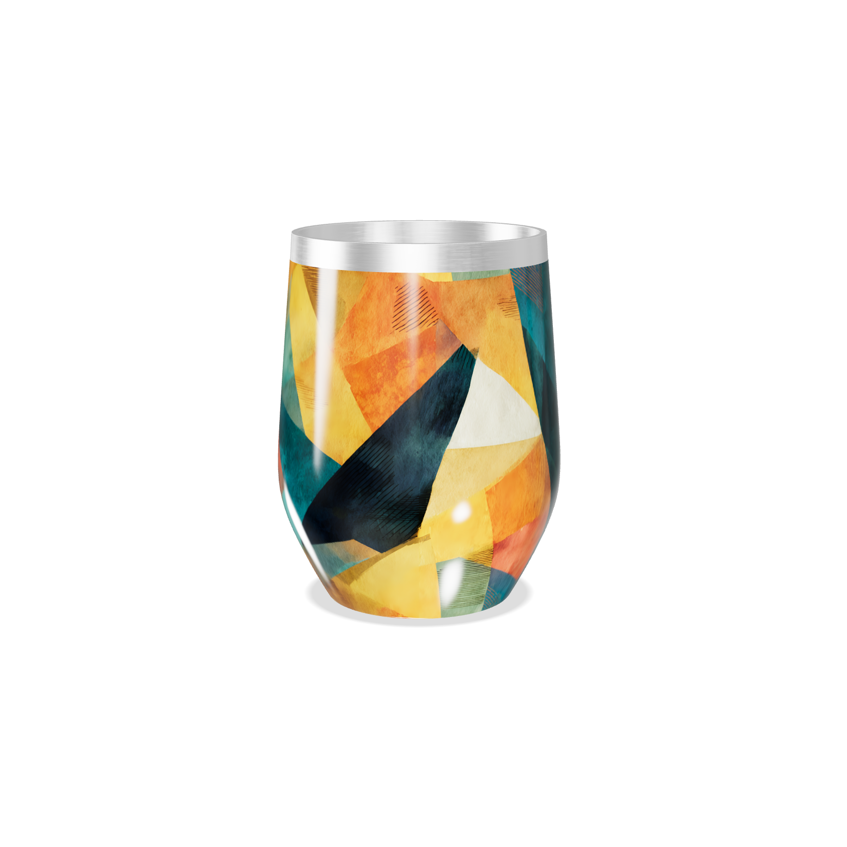 Copo Térmico Slim - Estampado Geométrico Colorido