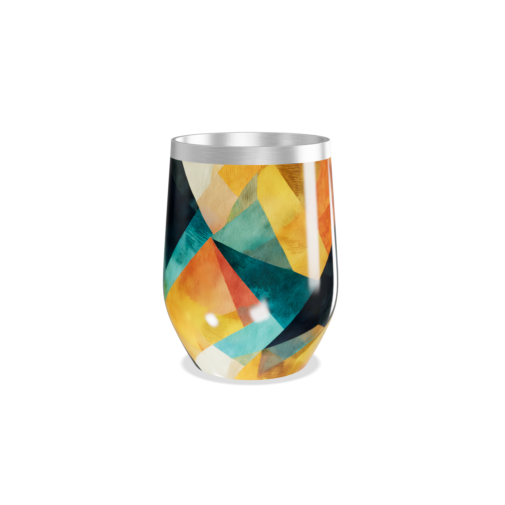 Copo Térmico Slim - Estampado Geométrico Colorido