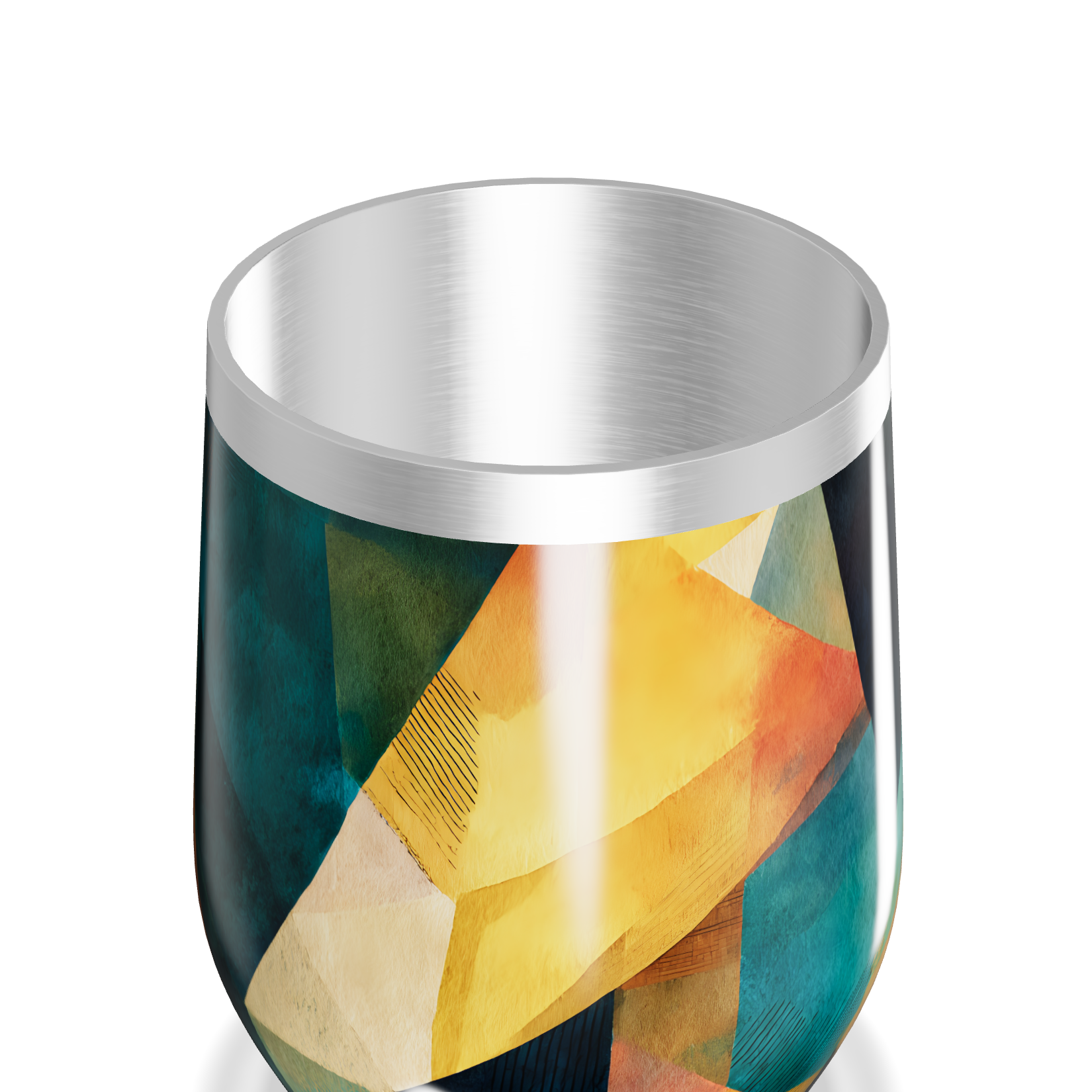 Copo Térmico Slim - Estampado Geométrico Colorido