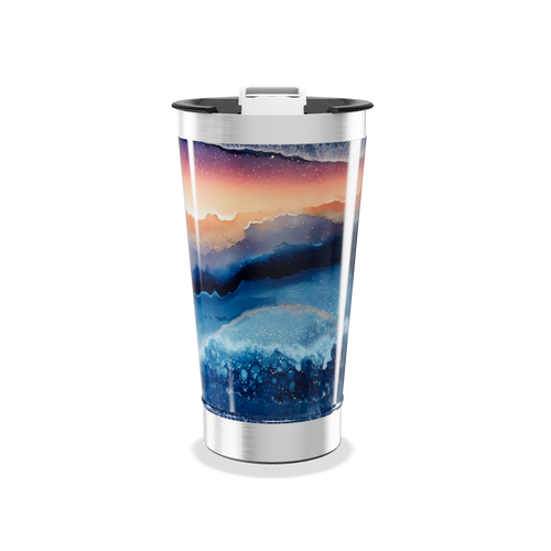 Copo Térmico - Estampa Paisagem Azul