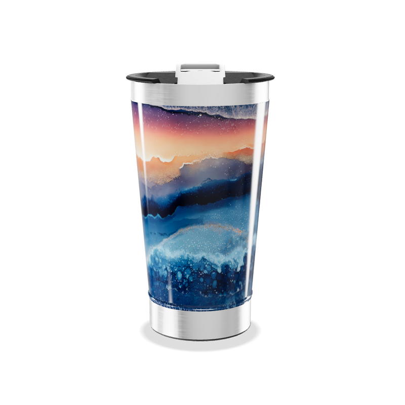 Copo Térmico - Estampa Paisagem Azul