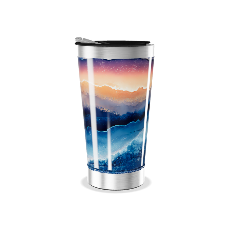 Copo Térmico - Estampa Paisagem Azul